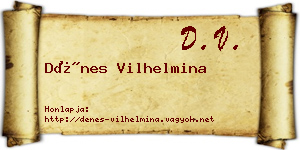 Dénes Vilhelmina névjegykártya